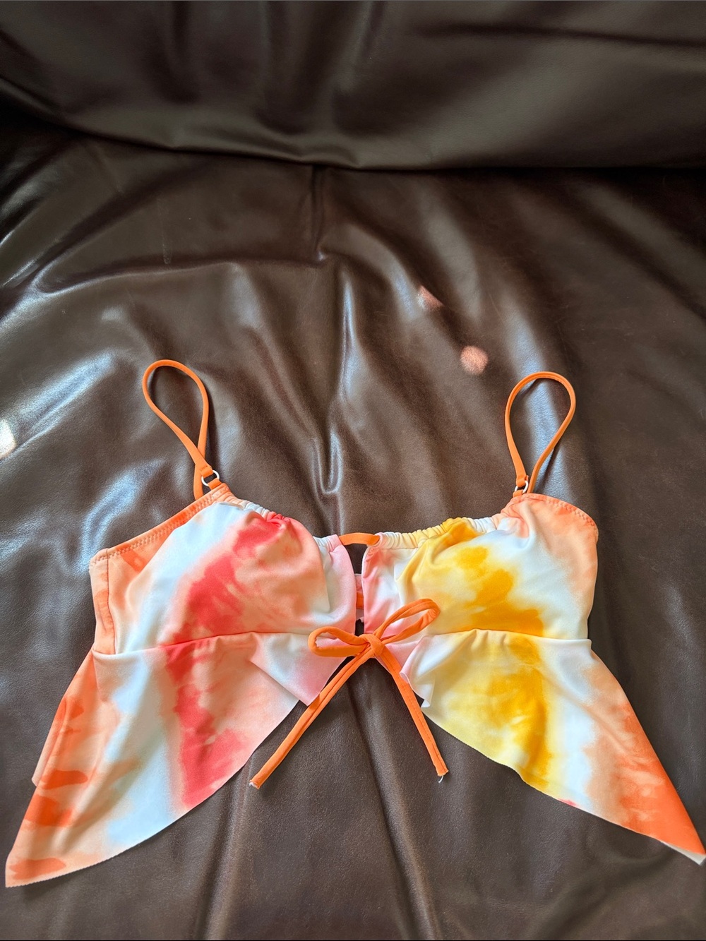 Sanctuary Tie Dye Flowy Bikini Top